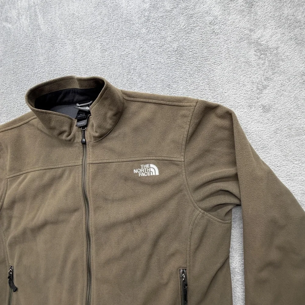 The‎ North Face Jacket Mens XL Brown Windwall Full Zip Lined Pockets Outdoor
